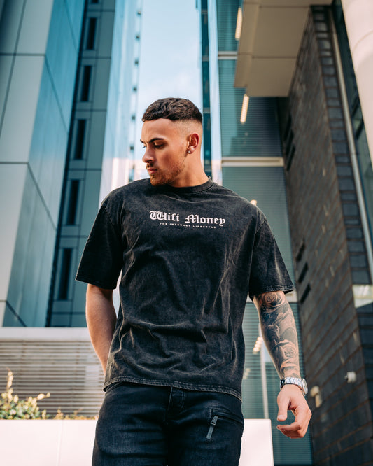 The Internet Lifestyle™ - Wifi Money T-shirt Washed Grey